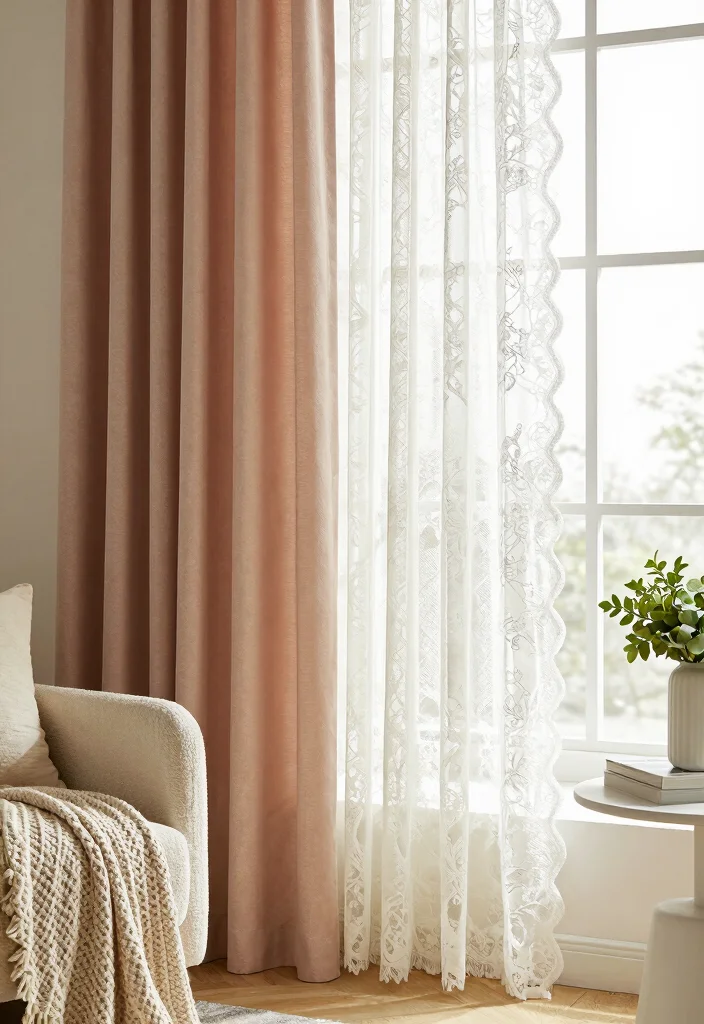 12 Window and Curtain Ideas for Balanced Bright Interiors - 8. Textured Layers for Depth and Interest 1