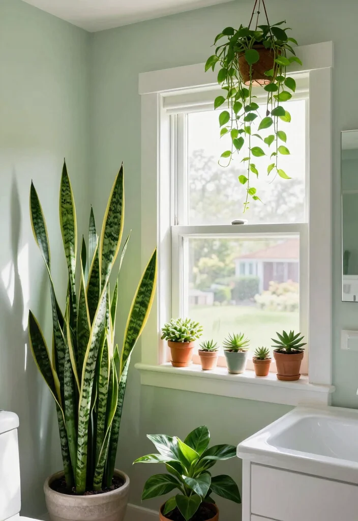 14 Bathroom Decor Ideas to Refresh Your Space Effortlessly - 2. Greenery and Plants 1
