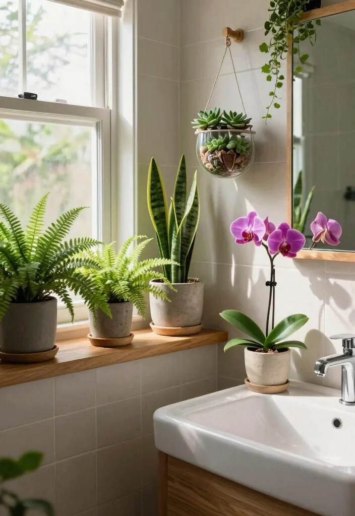 14 Bathroom Ideas for a Fresh Functional Everyday Space 1 14 Bathroom Ideas for a Fresh Functional Everyday Space - 1. Go Green with Plants 1