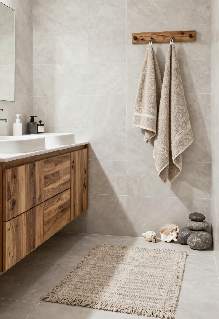 14 Bathroom Ideas for a Fresh Functional Everyday Space 111 14 Bathroom Ideas for a Fresh Functional Everyday Space - 11. Texture and Layers 1