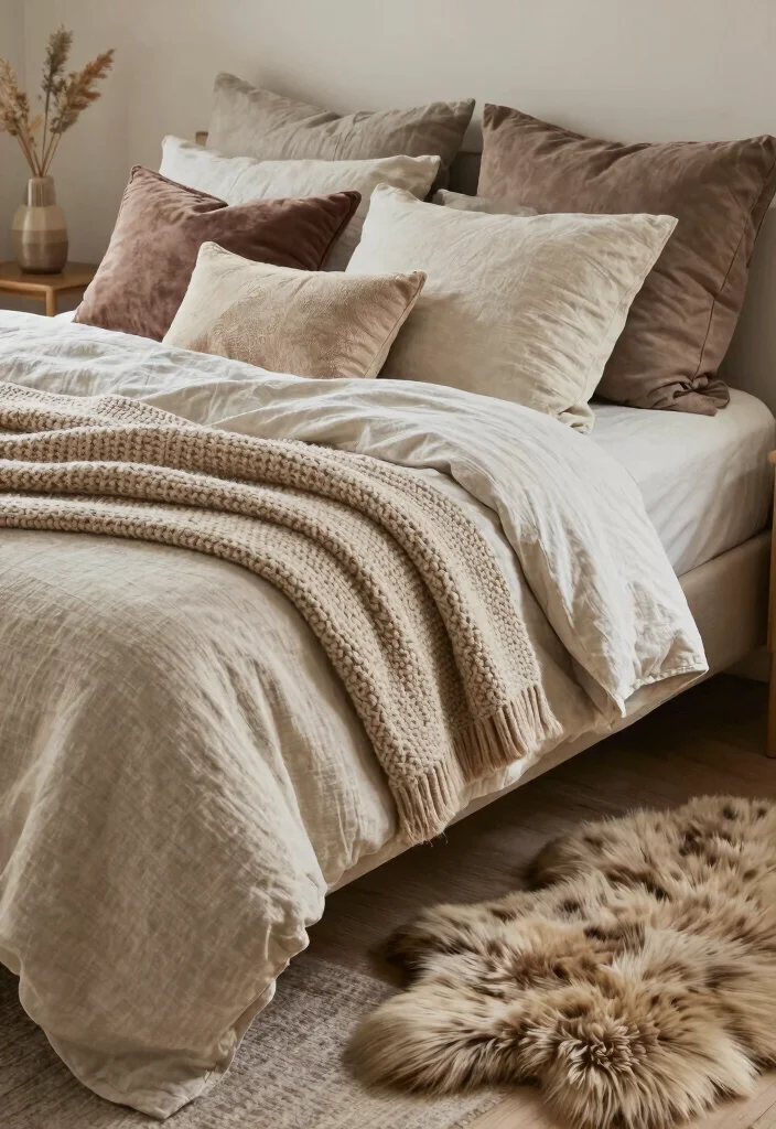 14 Bedroom Decor Ideas to Create a Calm Personal Retreat 67 14 Bedroom Decor Ideas to Create a Calm Personal Retreat - 7. Incorporate Soft Textures and Fabrics 1