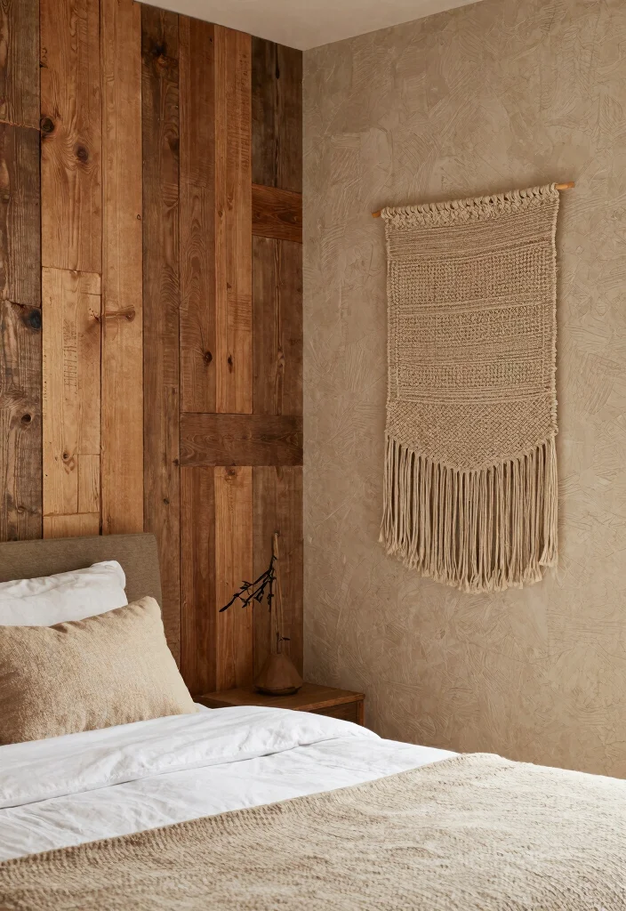 14 Cozy Bedroom Ideas for a Warm Restful Escape - 11. Textured Wall Treatments 1