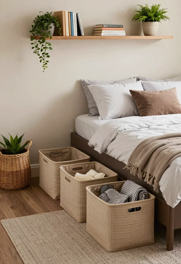 14 Cozy Bedroom Ideas for a Warm Restful Escape - 12. Thoughtful Storage Solutions 1