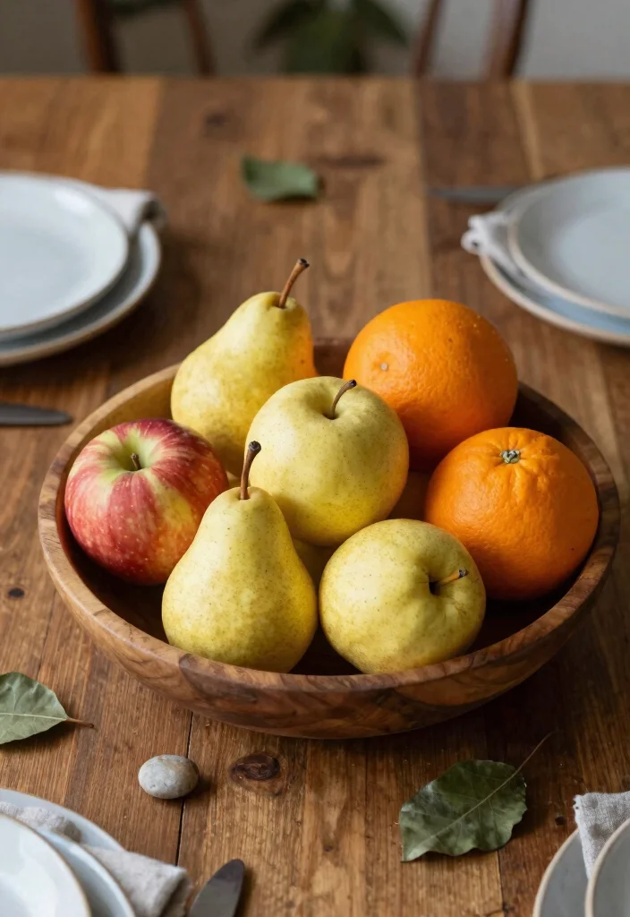 14 Dining Table Decor Ideas for a Beautiful Everyday Setup 56 14 Dining Table Decor Ideas for a Beautiful Everyday Setup - 6. Seasonal Fruit Displays 1