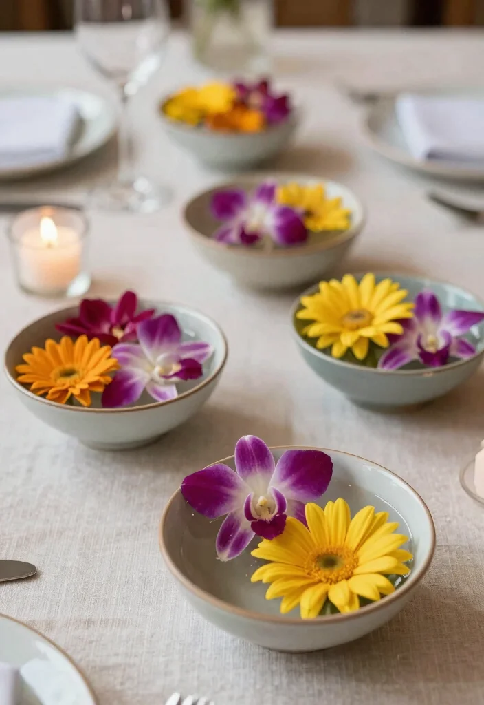 14 Floral Centerpiece Ideas for Fresh Inviting Table Settings 111 14 Floral Centerpiece Ideas for Fresh Inviting Table Settings - 11. Floating Floral Arrangements 1