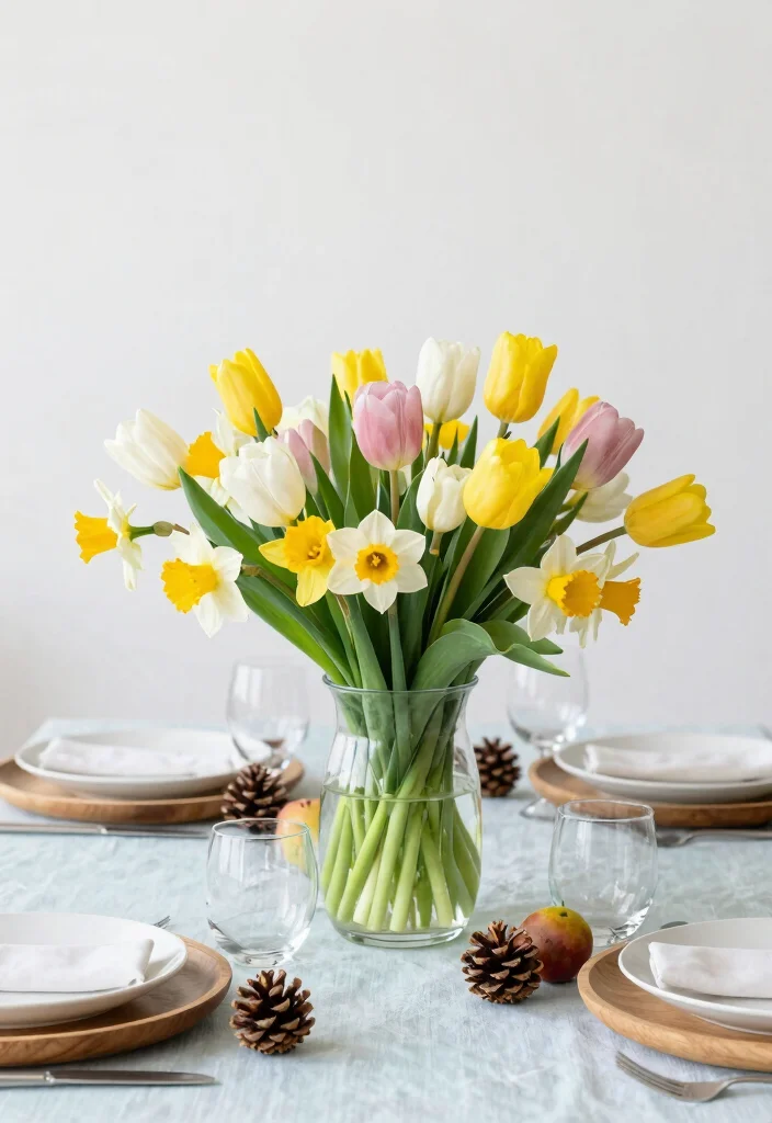 14 Floral Centerpiece Ideas for Fresh Inviting Table Settings 12 14 Floral Centerpiece Ideas for Fresh Inviting Table Settings - 2. Classic Seasonal Blooms 1