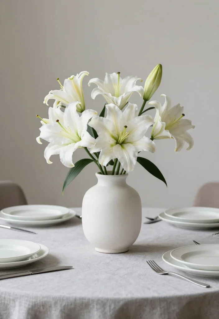 14 Floral Centerpiece Ideas for Fresh Inviting Table Settings 23 14 Floral Centerpiece Ideas for Fresh Inviting Table Settings - 3. Minimalist Floral Design 1