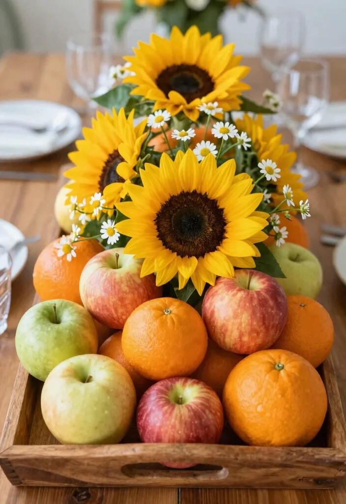 14 Floral Centerpiece Ideas for Fresh Inviting Table Settings 67 14 Floral Centerpiece Ideas for Fresh Inviting Table Settings - 7. Fruit and Floral Combinations 1