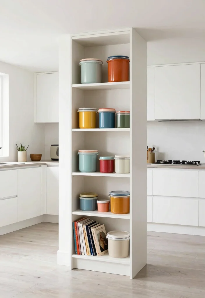 14 Kitchen Island Ideas for Extra Prep and Seating Space 144 14 Kitchen Island Ideas for Extra Prep and Seating Space - 14. Vertical Storage Island Design 1