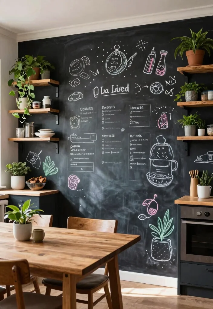 14 Large Wall Decorating Ideas to Fill Big Empty Spaces - 10. Chalkboard Walls 1