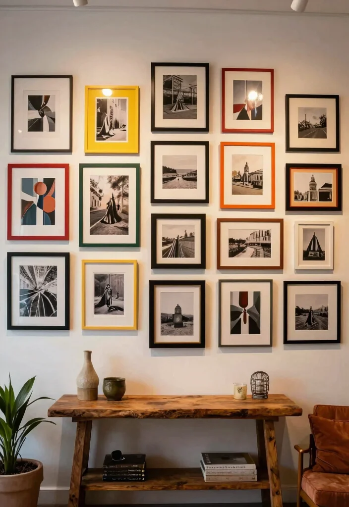 14 Large Wall Decorating Ideas to Fill Big Empty Spaces - 3. Gallery Wall of Framed Prints 1