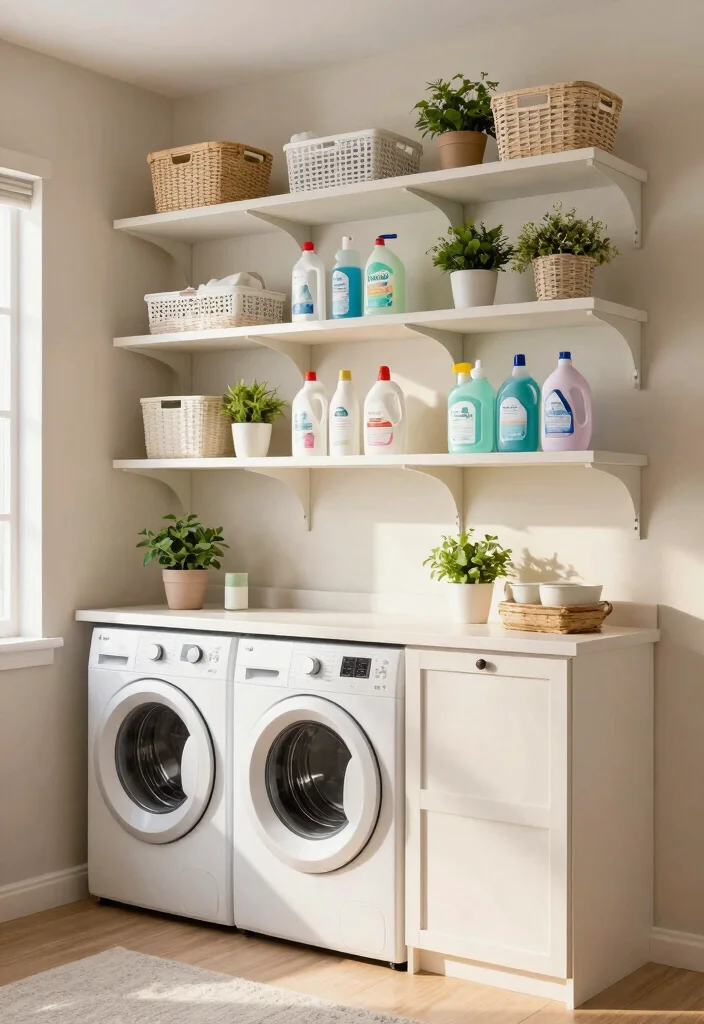 14 Laundry Utility Room Ideas for a More Efficient Daily Routine 1 14 Laundry Utility Room Ideas for a More Efficient Daily Routine - 1. Go Vertical with Shelving 1