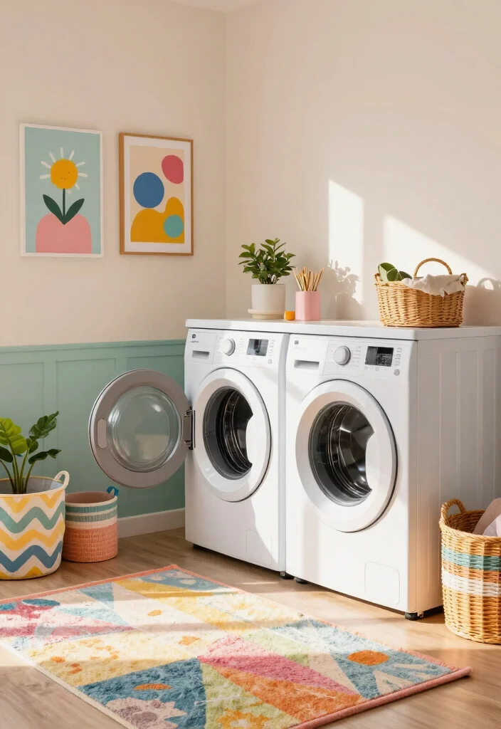 14 Laundry Utility Room Ideas for a More Efficient Daily Routine 56 14 Laundry Utility Room Ideas for a More Efficient Daily Routine - 6. Add a Splash of Color 1
