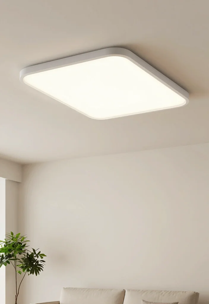 14 Living Room Ceiling Light Ideas for Better Mood and Function - 14. Minimalist Lights for a Simple Aesthetic 1