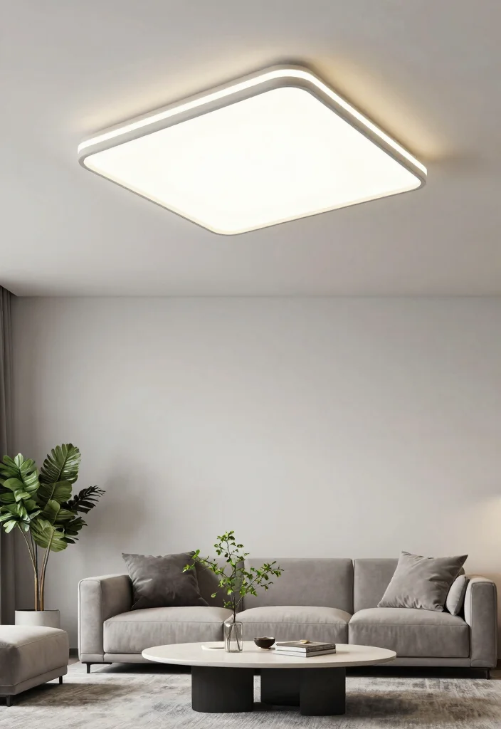 14 Living Room Ceiling Light Ideas for Better Mood and Function - 2. Sleek Modern Ceiling Lights for a Clean Look 1