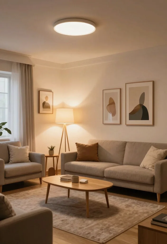 14 Living Room Ceiling Light Ideas for Better Mood and Function - 7. Layered Lighting for Depth and Dimension 1