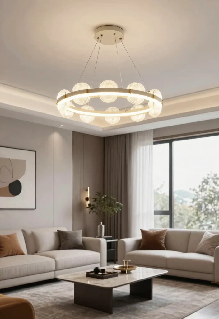 14 Modern Chandelier Ideas to Brighten Your Living Room Style - 13. LED Innovations 1