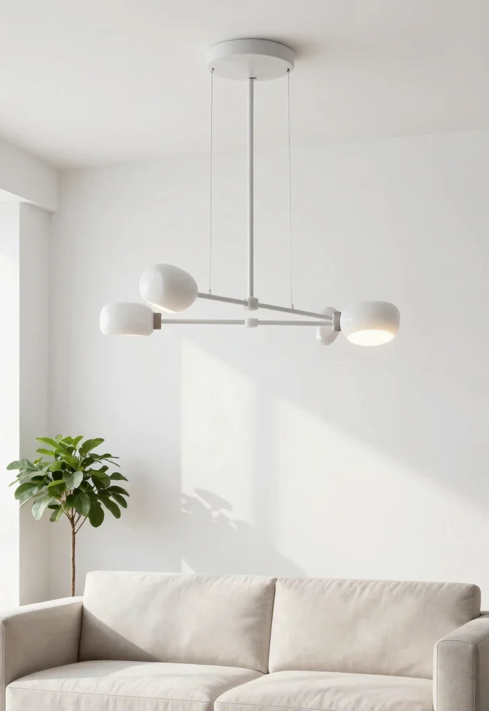 14 Modern Chandelier Ideas to Brighten Your Living Room Style - 8. Minimalist Marvels 1