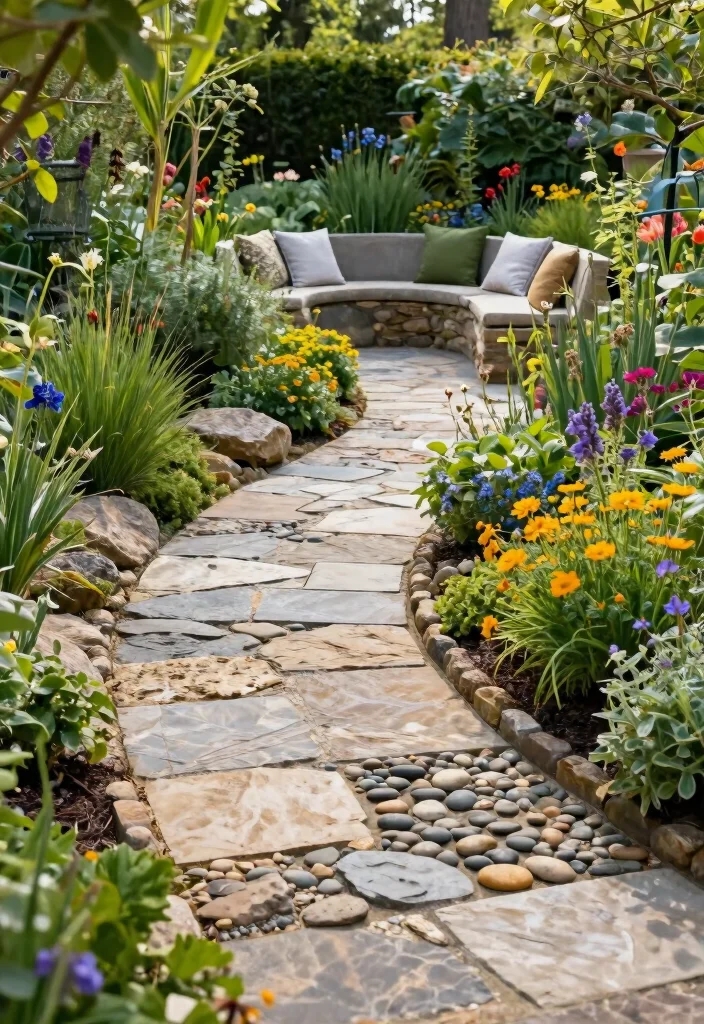 14 Outdoor Ideas Backyard for Stylish Functional Spaces - 1. Create a Natural Stone Pathway 1