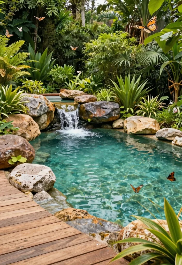 14 Outdoor Ideas Backyard for Stylish Functional Spaces - 11. Natural Swimming Pool 1