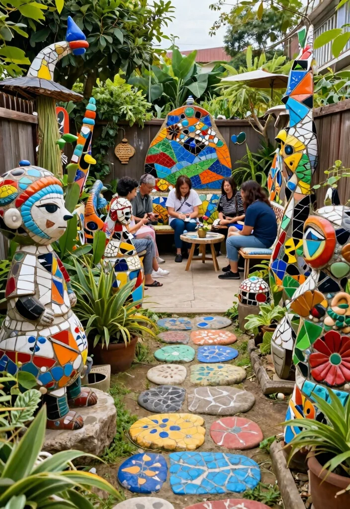 14 Outdoor Ideas Backyard for Stylish Functional Spaces - 12. Outdoor Art Installations 1