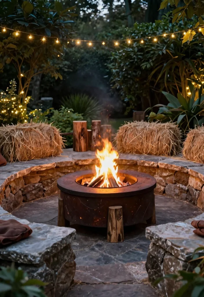 14 Outdoor Ideas Backyard for Stylish Functional Spaces - 3. Eco-Friendly Fire Pit 1