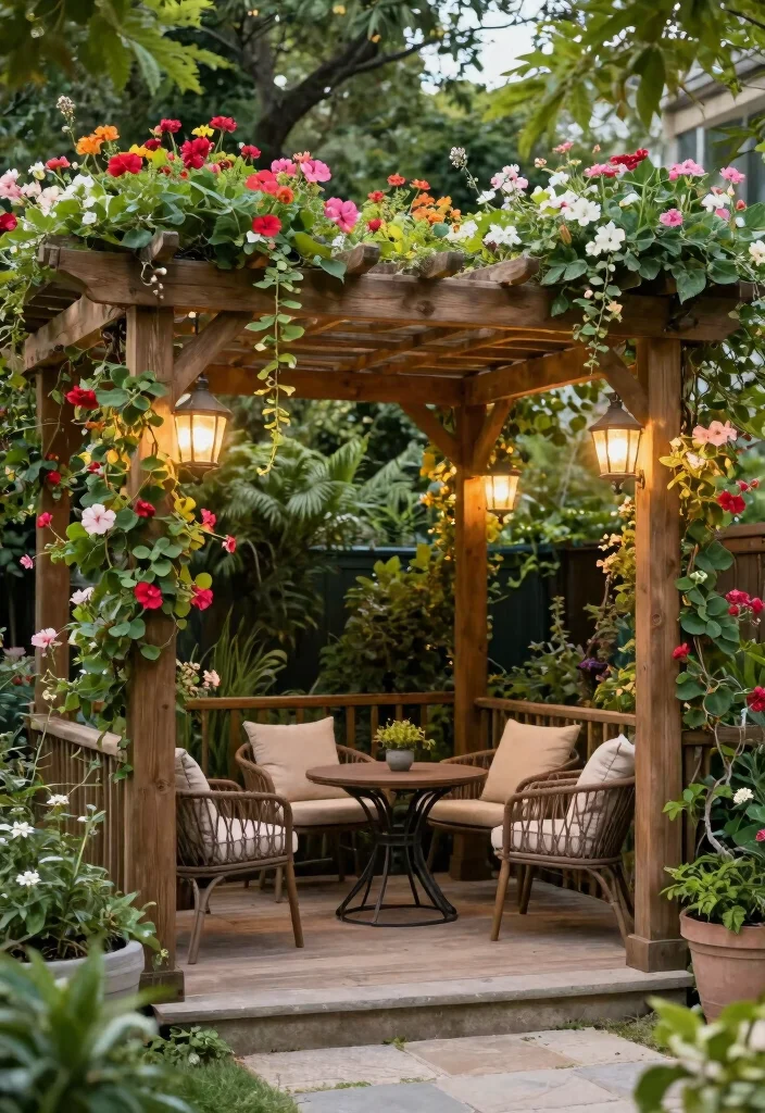 14 Outdoor Ideas Backyard for Stylish Functional Spaces - 5. Pergola with Climbing Plants 1