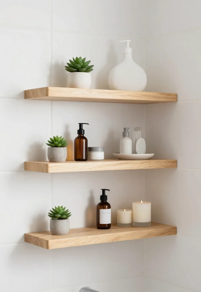 14 Small Bathroom Storage Ideas for a Clutter Free Look - 1. Floating Shelves 1