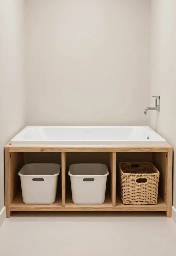 14 Small Bathroom Storage Ideas for a Clutter Free Look - 14. Use Space Under the Bath 1