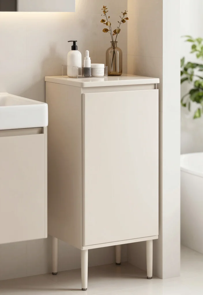 14 Small Bathroom Storage Ideas for a Clutter Free Look - 4. Slim Cabinet Solutions 1