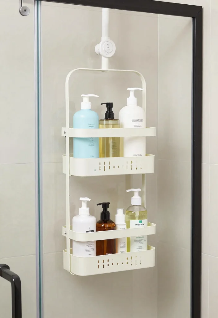 14 Small Bathroom Storage Ideas for a Clutter Free Look - 5. Shower Caddy Solutions 1