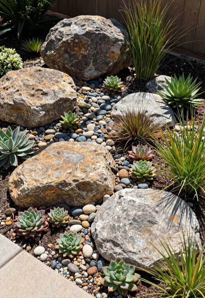 14 Small Front Yard Landscaping Ideas to Maximize Tight Spaces - 11. Rock Gardens for Low Maintenance 1