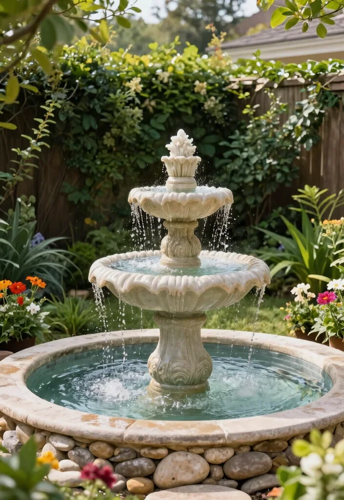14 Small Front Yard Landscaping Ideas to Maximize Tight Spaces - 7. Water Features for Tranquility 1