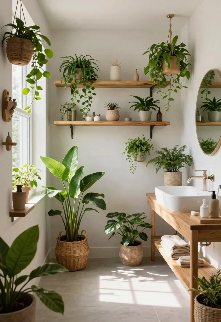 15 Remodeling Bathroom Ideas for a More Modern Upgrade 56 15 Remodeling Bathroom Ideas for a More Modern Upgrade - 6. Greenery and Natural Elements 1