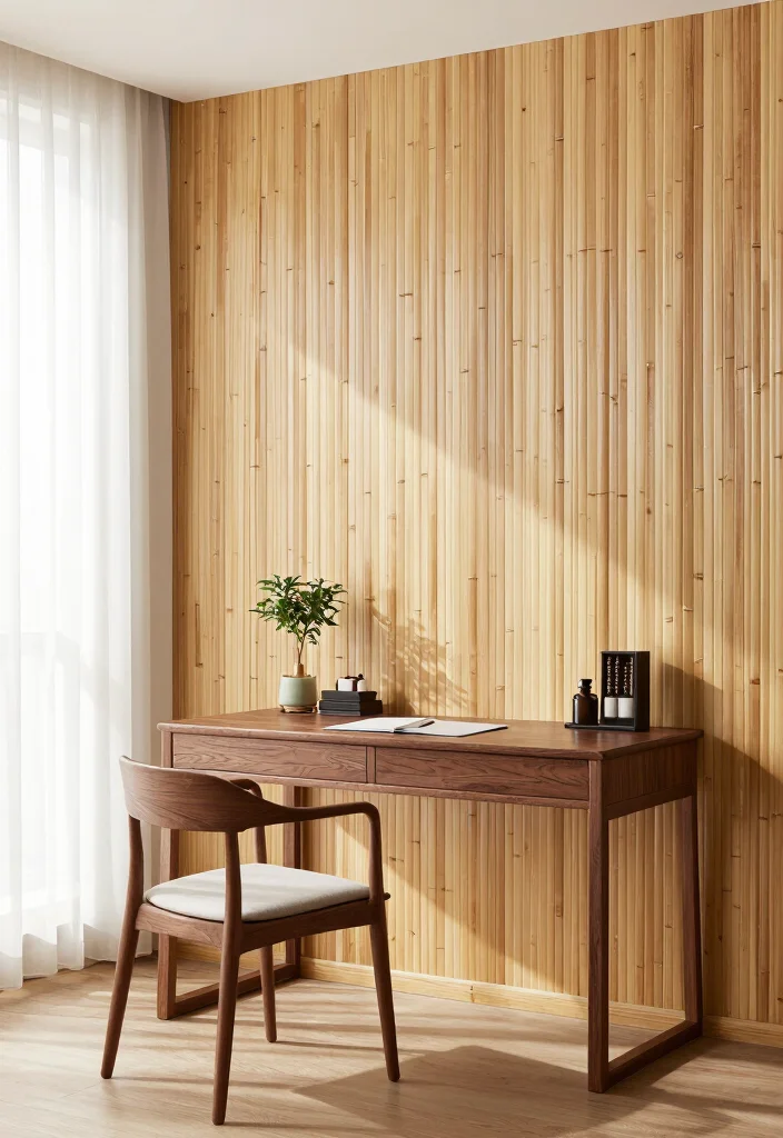 15 Wall Paneling Design Ideas for a Fresh Modern Home Update - 2. Bamboo Panels 1