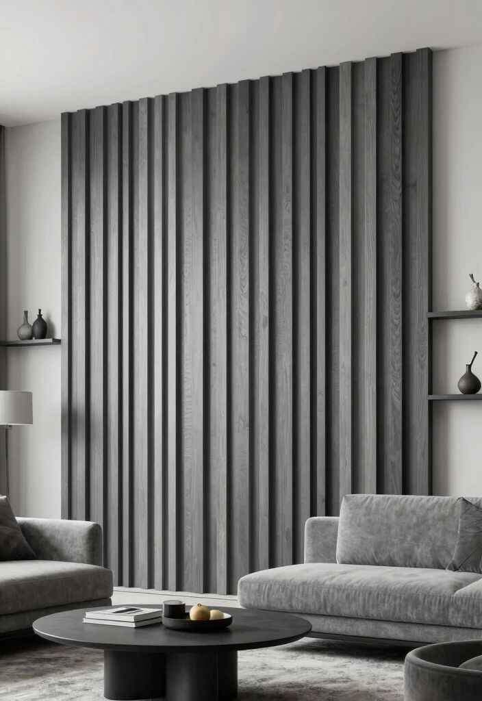 15 Wall Paneling Design Ideas for a Fresh Modern Home Update - 3. Vertical Slats 1